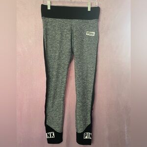 PINK Victoria's Secret Gray and Black Leggings